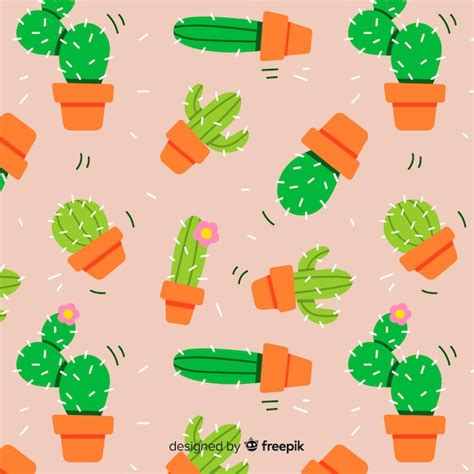 Free Vector Cactus Pattern