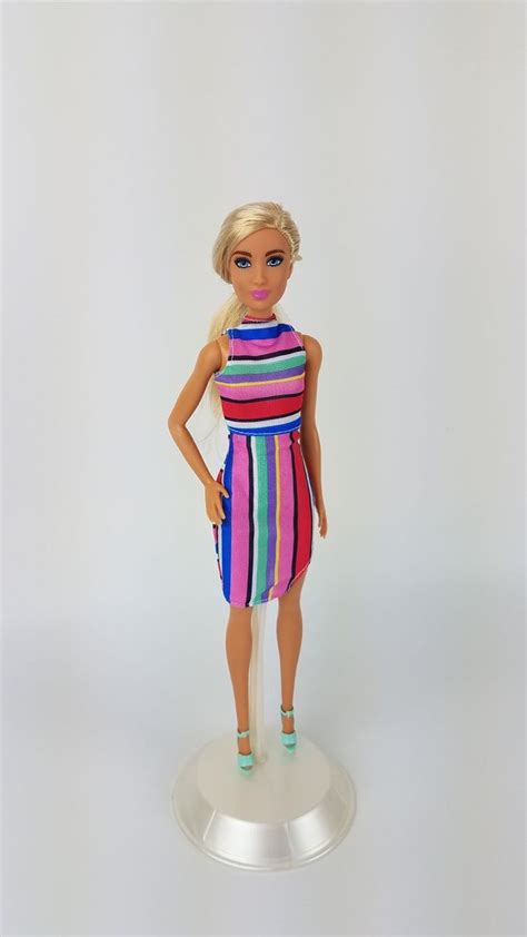 Fashionista Blonde Barbie Candy Stripes On Mercari Candy Stripes