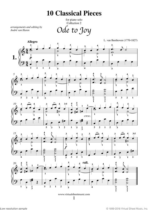 Piano Sheet Music Easy Classical