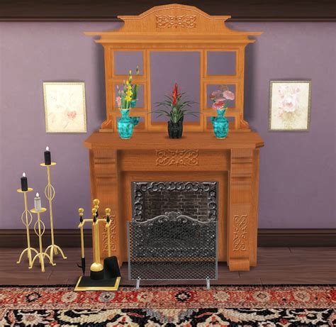Corporation Simsstroy The Sims 4 Fireplace Decor For Fireplace