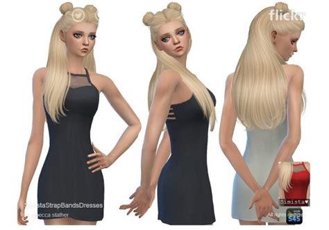 Simista Strap Band Dresses • Sims 4 Downloads