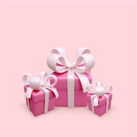 Premium Vector Falling T Boxes In Soft Pink Colors 3d Render