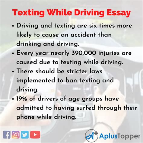🌈 Persuasive Essay On Not Texting And Driving Texting And Driving
