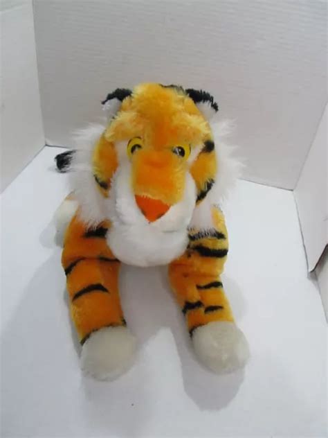 Disney Store Aladdin Raja Jasmines Tiger Plush Toy 14 Laying Down Vtg