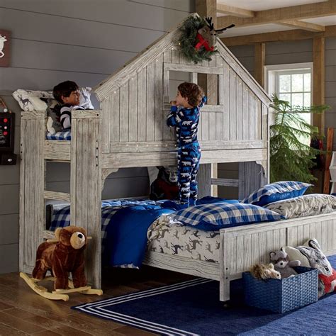 Maximum mattress height on both beds: Birch Lane Kids™ Lake House Twin Over Full Bunk Bed ...
