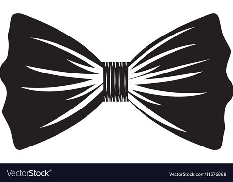 Black Silhouette Of Bow Tie Royalty Free Vector Image