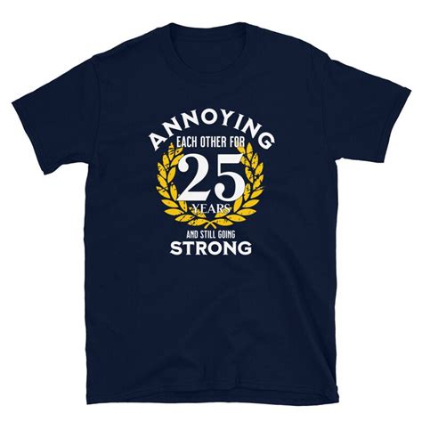 Funny 25th Wedding Anniversary Ts For Husband And Wife Etsy