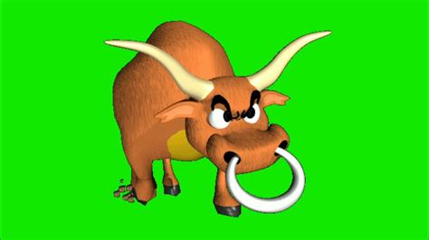 Cartoon Animated Angry Bull Green Screen Video For Youtubers Youtube