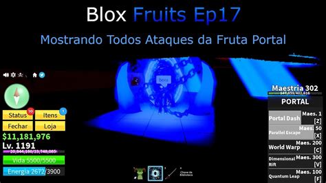Blox Fruits Ep Mostrando Todos Ataques Da Nova Fruta Portal Youtube