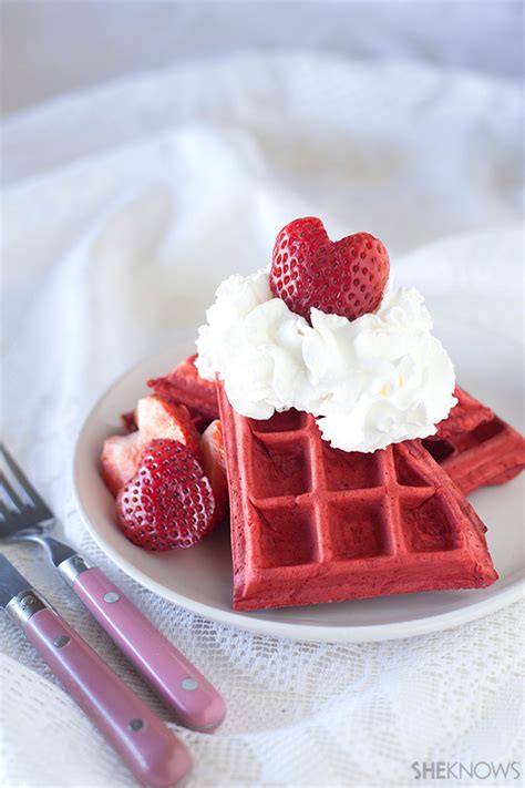 Pink Strawberry Waffles Make The Perfect Valentines Day Breakfast