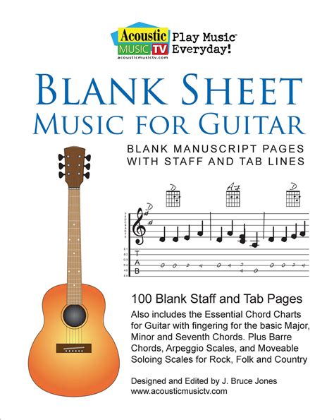 Acoustic Music Tv Blank Sheet Music Guitar
