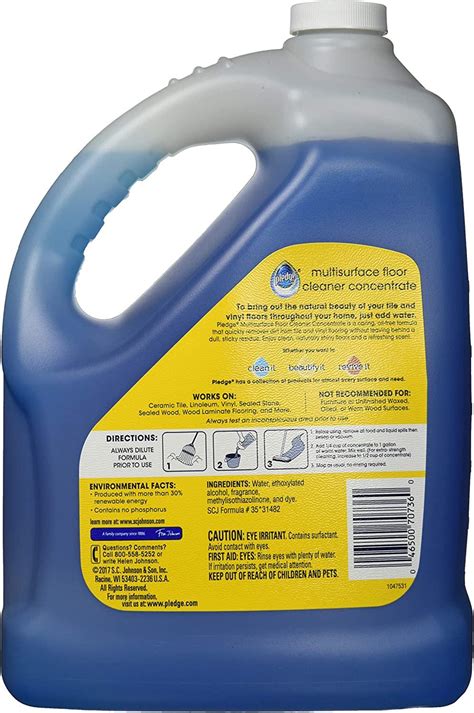 Pledge Multi Surface Floor Cleaner Concentrated Liquid Shines Hardwood