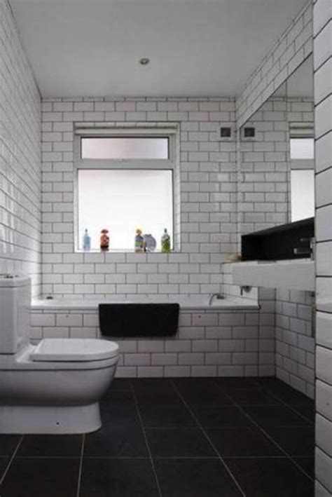 We replaced dark brown/black splashback tiles with white subways and we were going to use white grout but then we really liked the look of the subways being defined after laying so changed our mind and matched the. 26 white bathroom tile with grey grout ideas and pictures