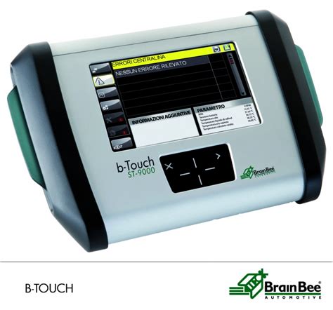 Caratteristiche tecniche brain bee st9000 strumento multimarca per la diagnosi dei sistemi elettronici a bordo vettura connessioni:connettore diagnostico 315x220x55 mm ( l x h x p ) peso: BRAIN BEE B-TOUCH ST-9000. Диагностическое оборудование ...