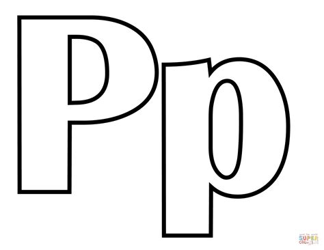 Classic Letter P Coloring Page Free Printable Coloring Pages