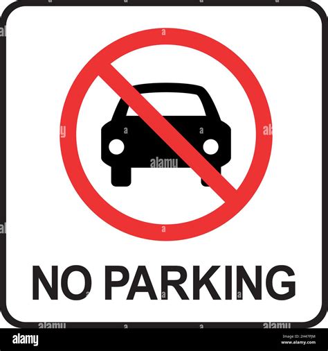 No Parking Sign Vector Graphics Design Traffic Signs And Symbols Stock