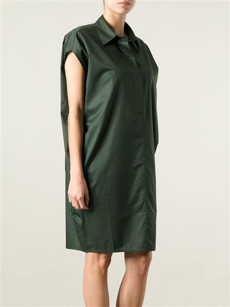 Sofie Dhoore Oversized Shirt Dress In Green Lyst