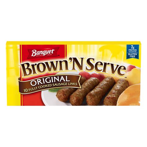 Banquet Brown N Serve Fully Cooked Original Sausage Links 6 4 Oz 10