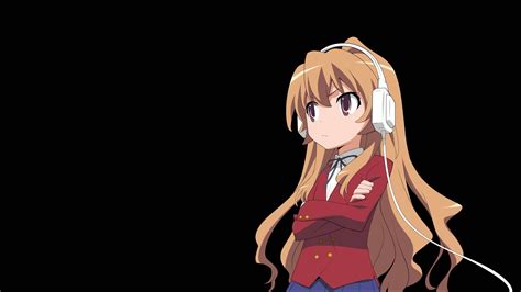 Fondos De Pantalla Ilustración Anime Chicas Anime Dibujos Animados Auriculares Toradora