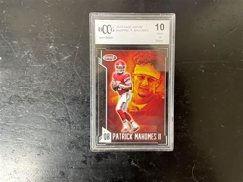 Sold Price 2019 Sage Aspire Patrick Mahomes Bccg 10 Invalid Date Edt