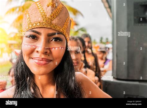 Miskito Indigenous Woman From Nicaragua In Traditional Clothing Made