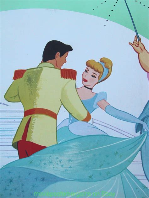 Cinderella Movie Poster Linenbacked 3 Sheet R1965 Disney Animation
