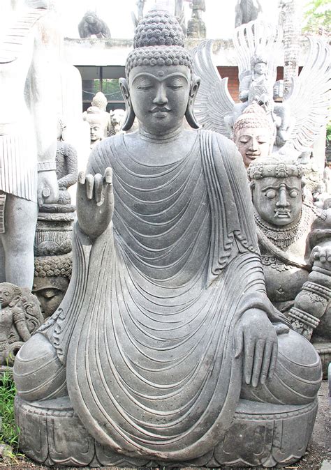 This statue has an oxidized finish making it an exquisite work of art. SOLD Stone Large Teaching Garden Buddha Statue 62" (#96ls3 ...