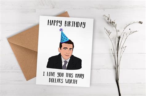 Michael Scott Birthday Card Funny Birthday Card For Her For Etsy