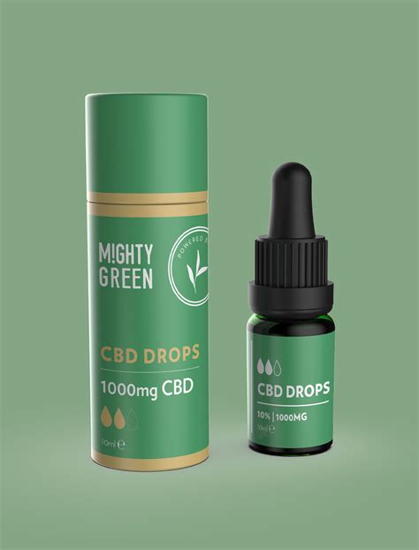 1000mg Cbd Drops Mct Oil 10 1000mg 10ml Mighty Green