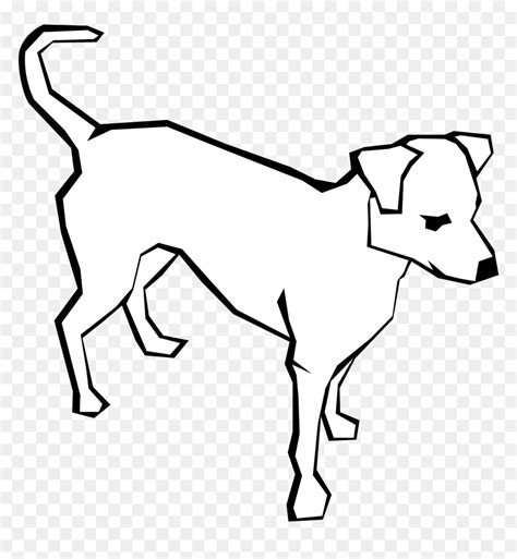 Dog Outlines White Clipart Png Transparent Png Vhv