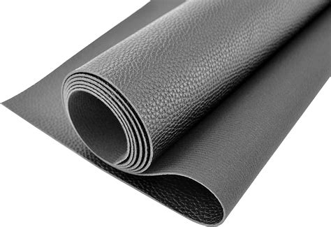 Wento 20mm Thick Faux Leather Fabric 54x12 Black Pu