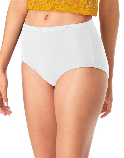 Hanes Plus Cotton Brief Panties 5 Pack Womens Assorted Colors 11 12