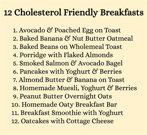 Making you prone to several serious health diseases such as coronary heart disease, stroke, type 2 diabetes and high blood pressure, it is extremely important to keep it under. 12 Delicious Breakfasts That Can Help To Lower Cholesterol ...