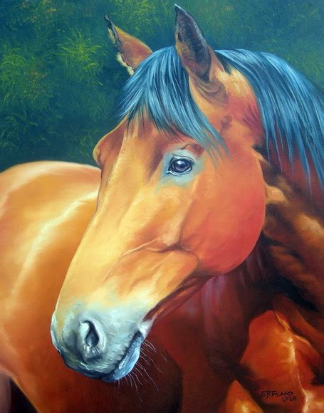 Pintura Cavalo Óleo Sobre Tela 50 X 40 No Elo7 Edésio Bilck Filho