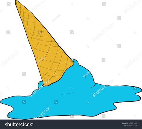 Ice Cream Cone Fallen On Floor Stock Vector Royalty Free Shutterstock
