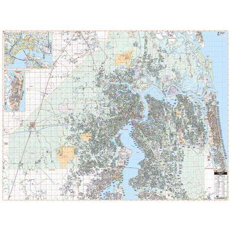 Jacksonville And Duval Co Fl Wall Map Shop City And County Maps