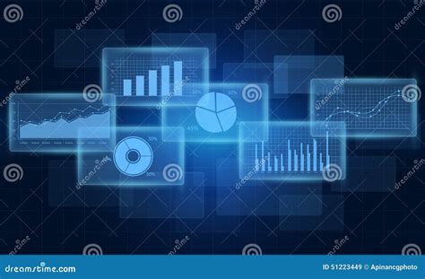 Business Financial Graph And Report Background Concept Stock