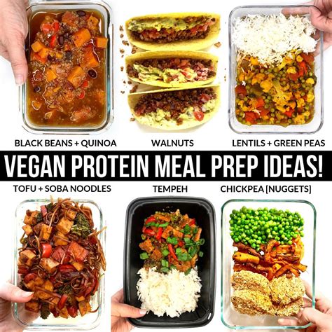 Vegan Protein Meal Prep Ideas High Protein Vegan Recipes Vegan