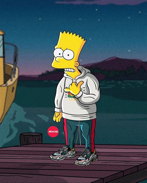 Bart Simpson Gambar Kartun Sad Boy Adzka