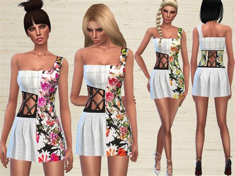 The Sims Resource Floral Dress