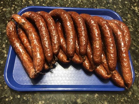 Smoked A Fresh Batch Of Kielbasa Wiejdka Farmers Sausage Today This