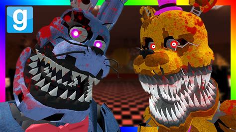 Nightmare Animatronics Gmod Fnaf 4 Mods Sandbox Fun Youtube