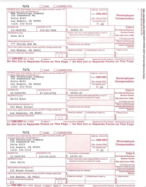 how to fill out and print 1099 nec forms