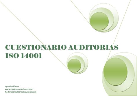 Check List Cuestionario Auditoria Iso 14001 1