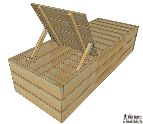 Diy Reclining Outdoor Lounge Chair With Storage