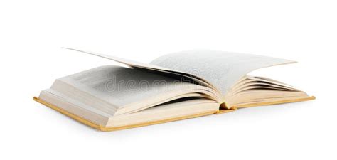 Open Old Hardcover Book Isolated On White Stock Image Image Of Book