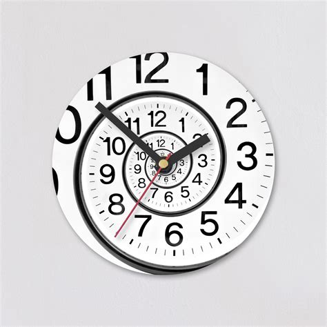 Clocks Home Décor Clock Spiral Wall Clock Pe