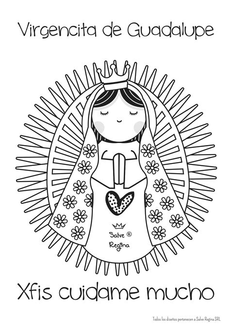 Imagenes Para Pintar Virgen De Guadalupe Páginas imprimibles