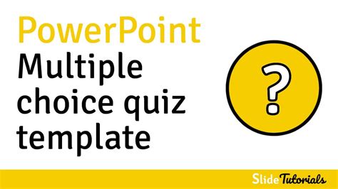 Powerpoint Quiz Template Interactive Multiple Choice Quiz Template