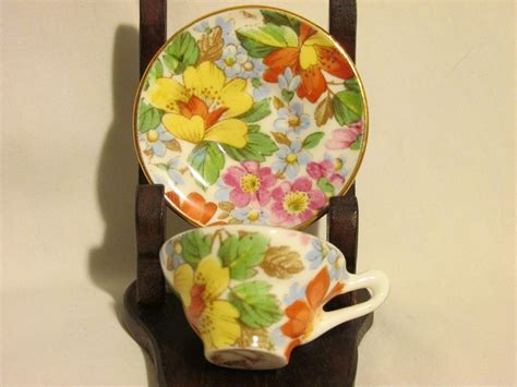 Rosina English Bone China Miniature Set 1948 1959 Rosina Cup And